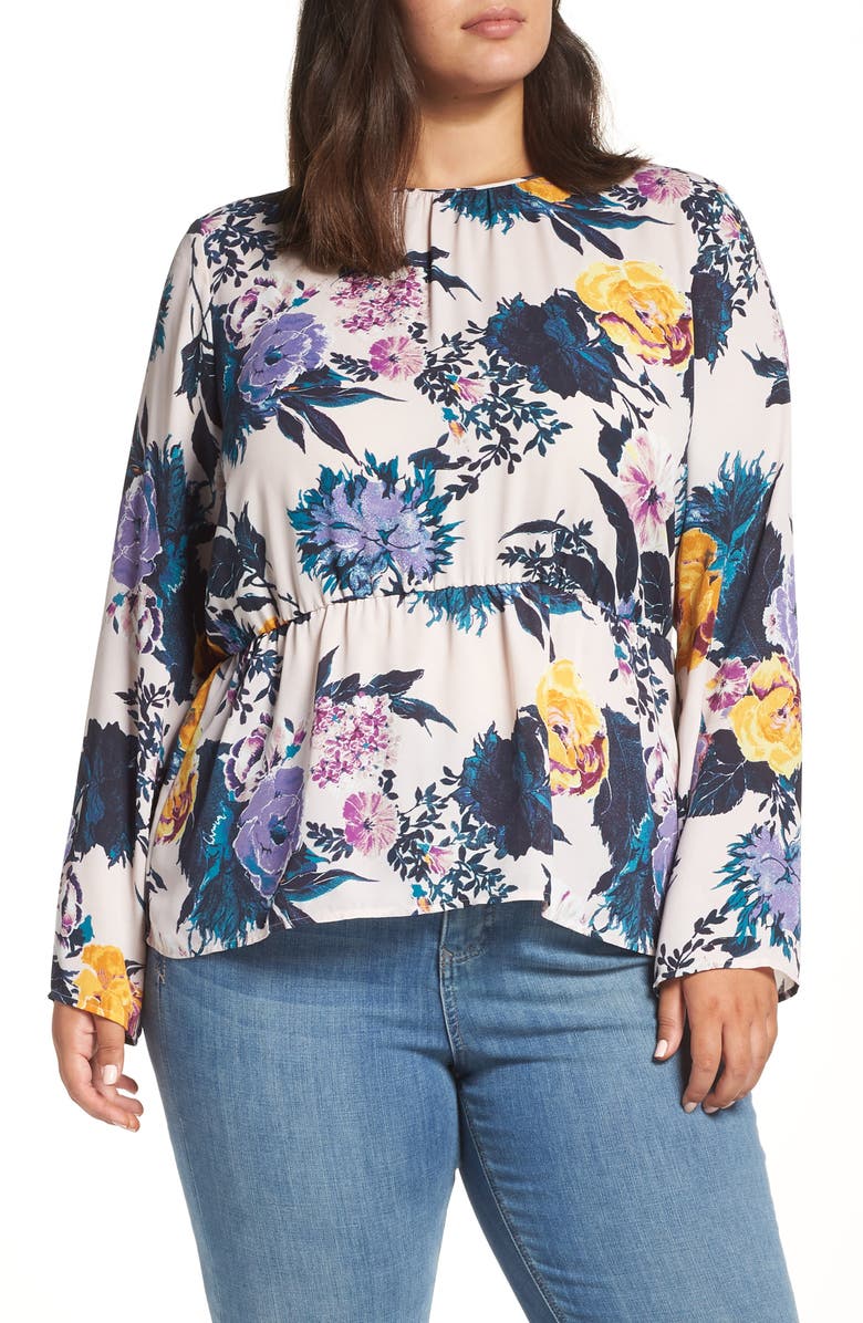 Halogen<sup>®</sup> Cinched Waist Blouse, Main, color, 