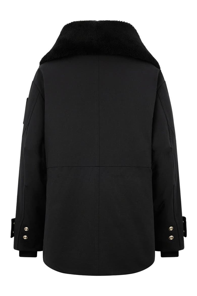Aurora Water Repellent Genuine Shearling Lined 800 Fill Power Down Jacket, Alternate, color, BLACK W/ BLACK SHEARLING