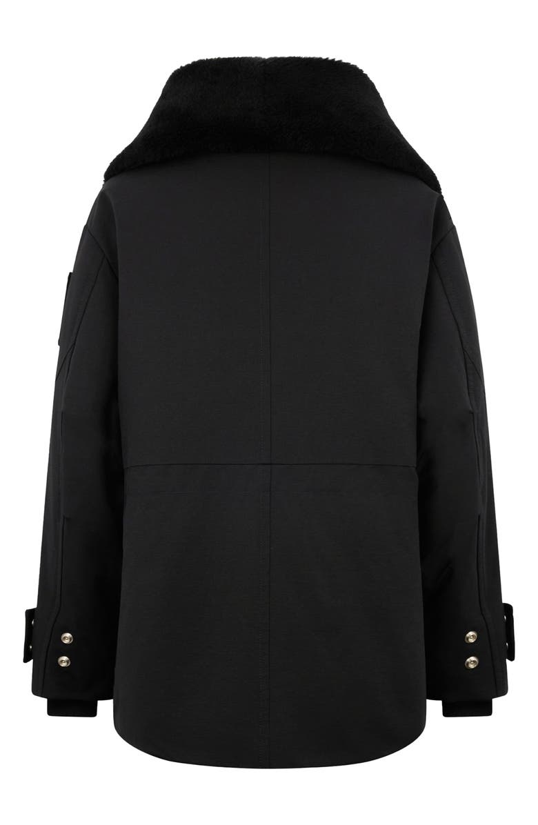 Moose Knuckles Aurora Water Repellent Genuine Shearling Lined 800 Fill Power Down Jacket, Alternate, color, Black W/ Black Shearling