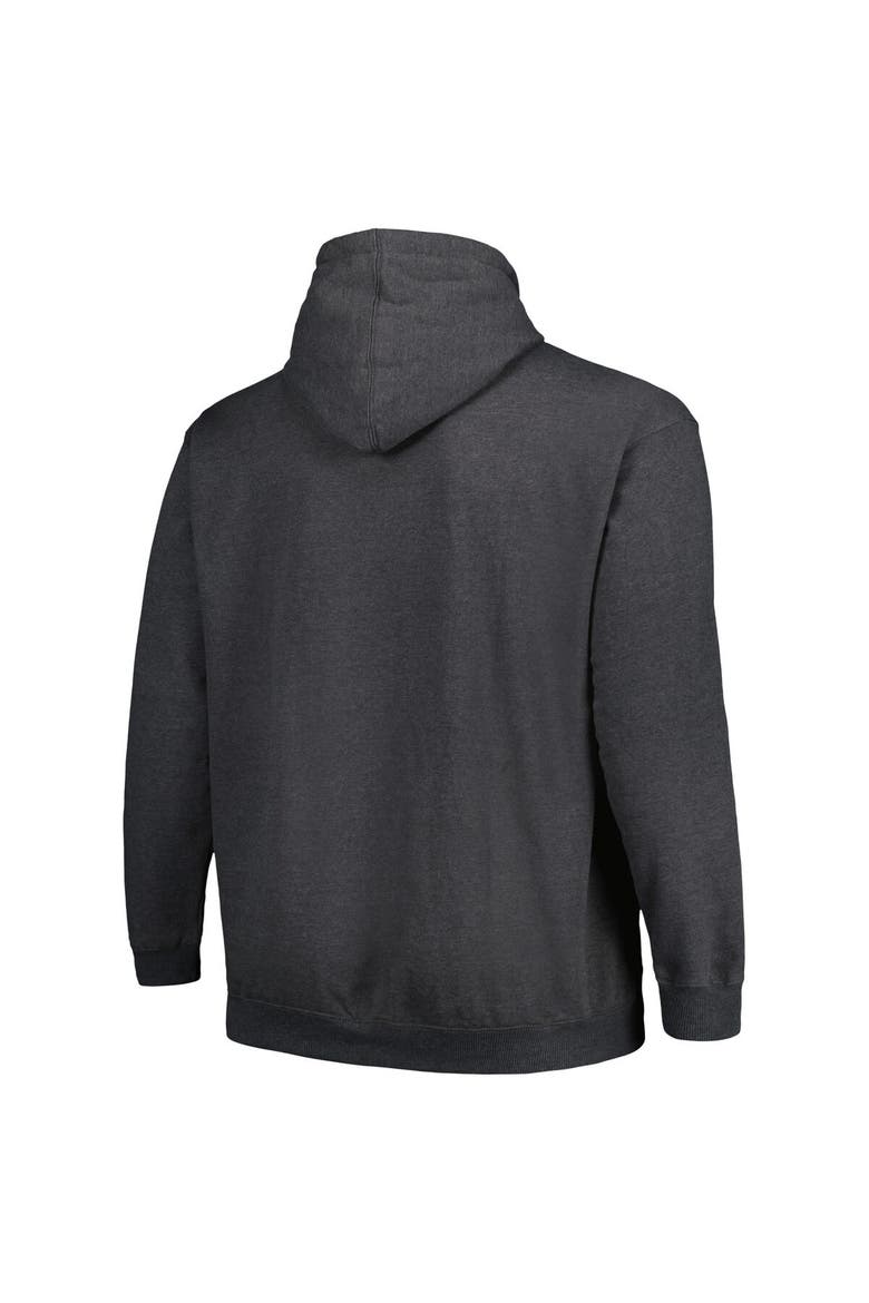 Men's Fanatics Branded Heather Charcoal Arizona Cardinals Big & Tall Pullover Hoodie, Alternate, color, Heather Charcoal