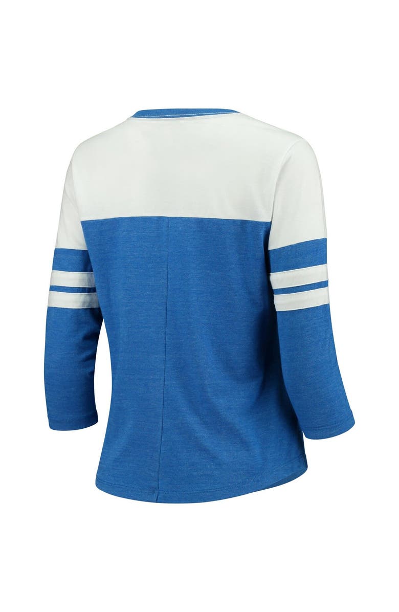 FANATICS Women's Fanatics Branded Ben Simmons Royal Philadelphia 76ers Starstruck Name & Number Tri-Blend 3/4-Sleeve V-Neck T-Shirt, Alternate, color, 