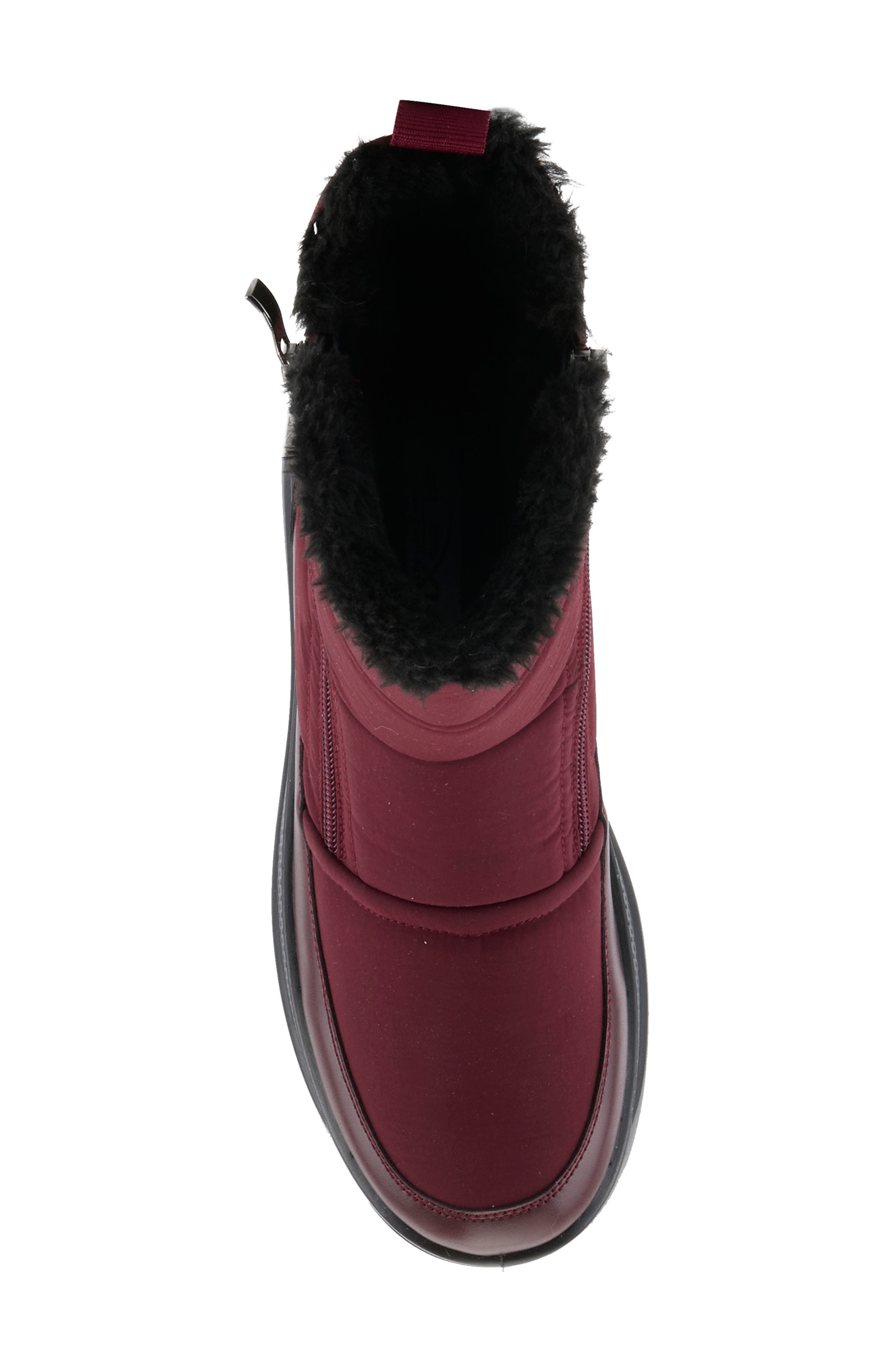 Cariselle Faux Leather Boot, Alternate, color, BORDEAUX