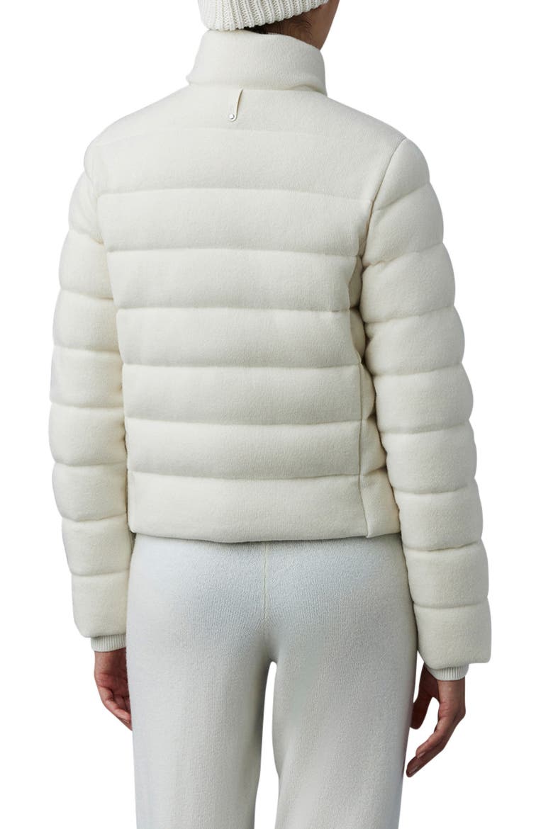 Melia Wool & Cashmere Blend Down Puffer Coat, Alternate, color, CREAM