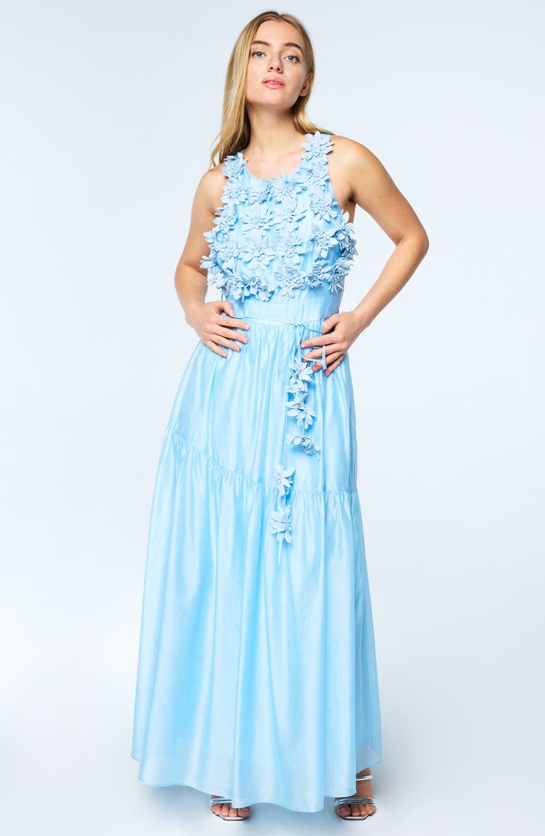 CIEBON Shailene 3D Floral Sleeveless Gown, Alternate, color, 