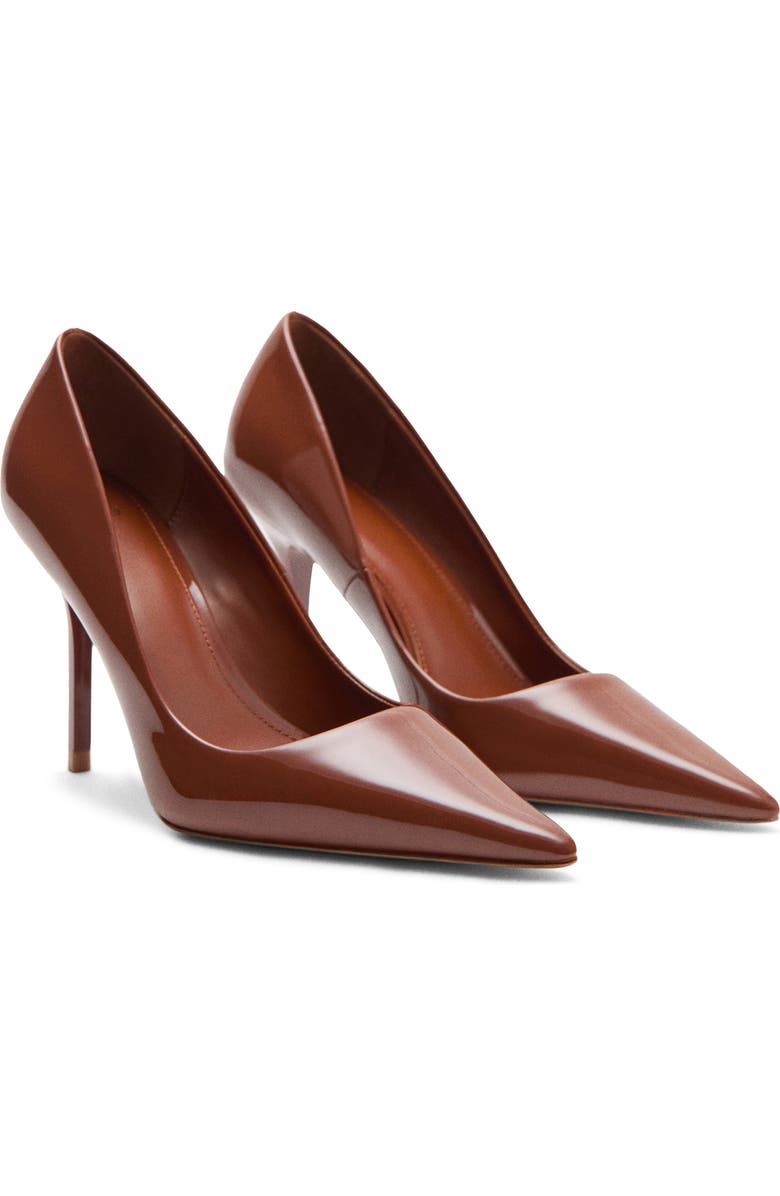 MANGO Pointed Toe Pump, Main, color, Cognac