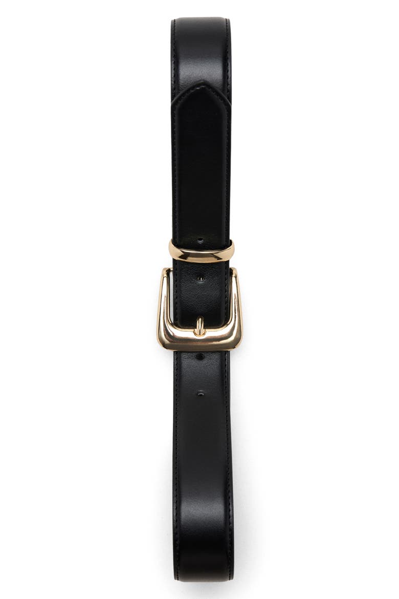 Faux Leather Belt, Alternate, color, BLACK