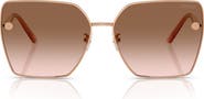 Versace 63mm Oversize Gradient Square Sunglasses
