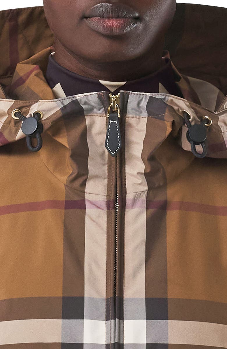 Burberry Binham Check Lightweight Hooded Parka, Alternate, color,