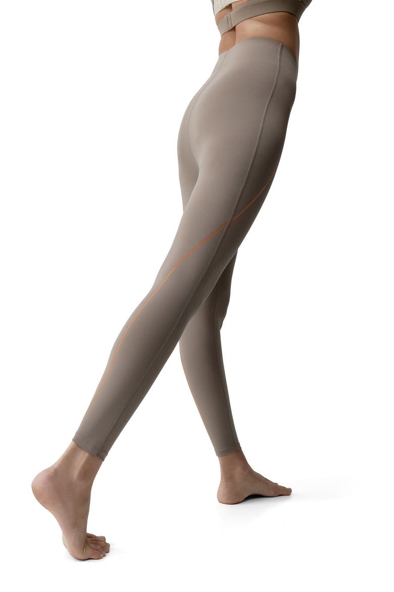 Brone Performance Full-Length Sports Legging, Alternate, color, Taupe