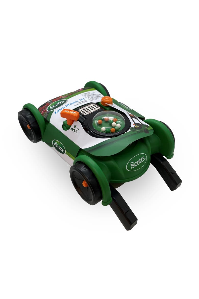 Battery Operated Lawn Mower, Main, color, Dark Green