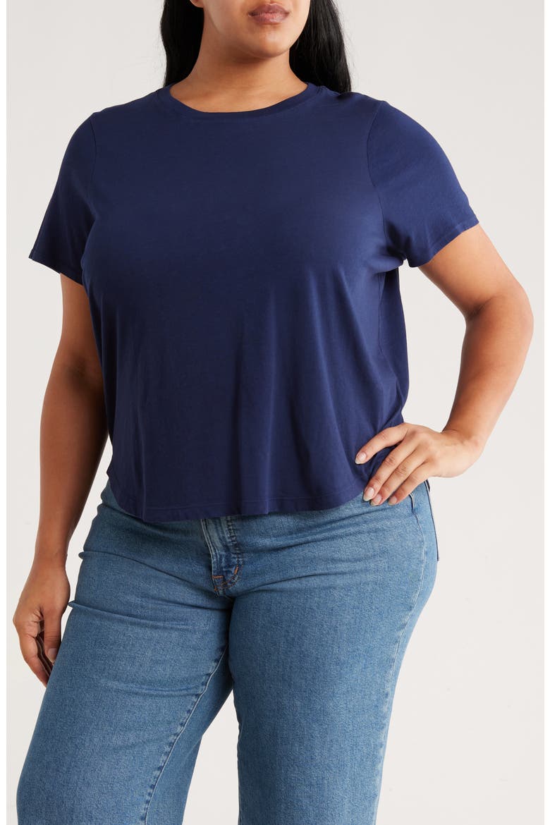 Cotton T-Shirt, Main, color, TRUE MIDNIGHT