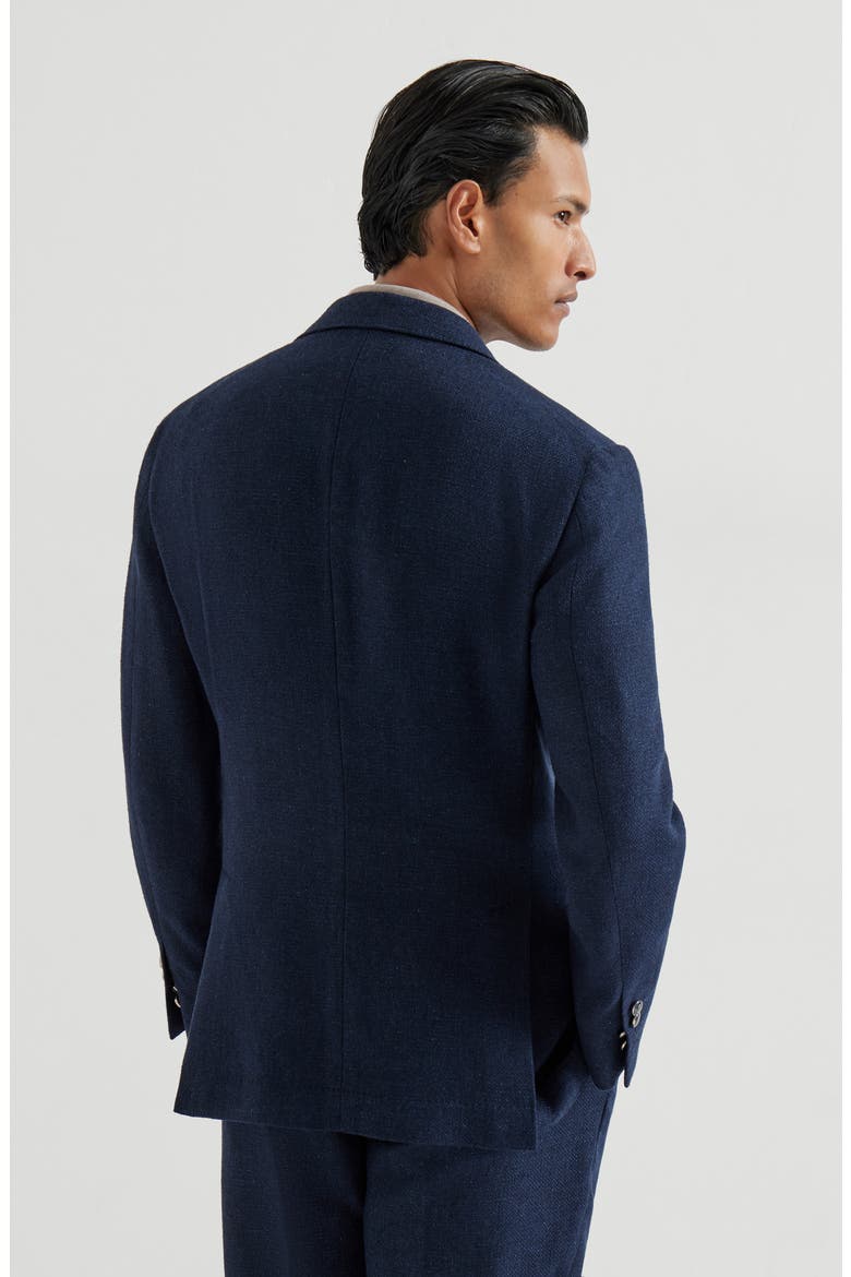 Hopsack deconstructed blazer, Alternate, color, Navy Blue