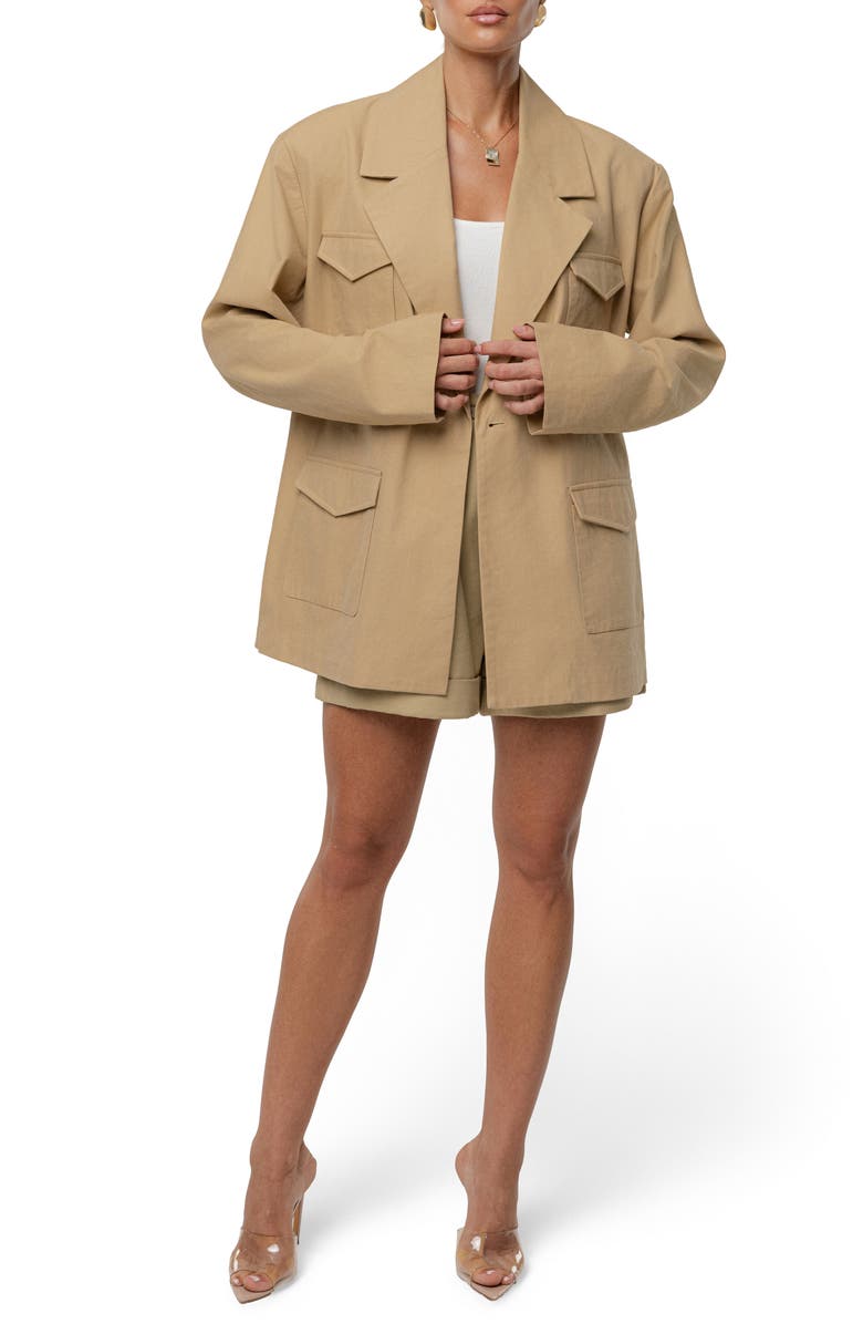 JLUXLABEL Precision Blazer, Alternate, color, Beige