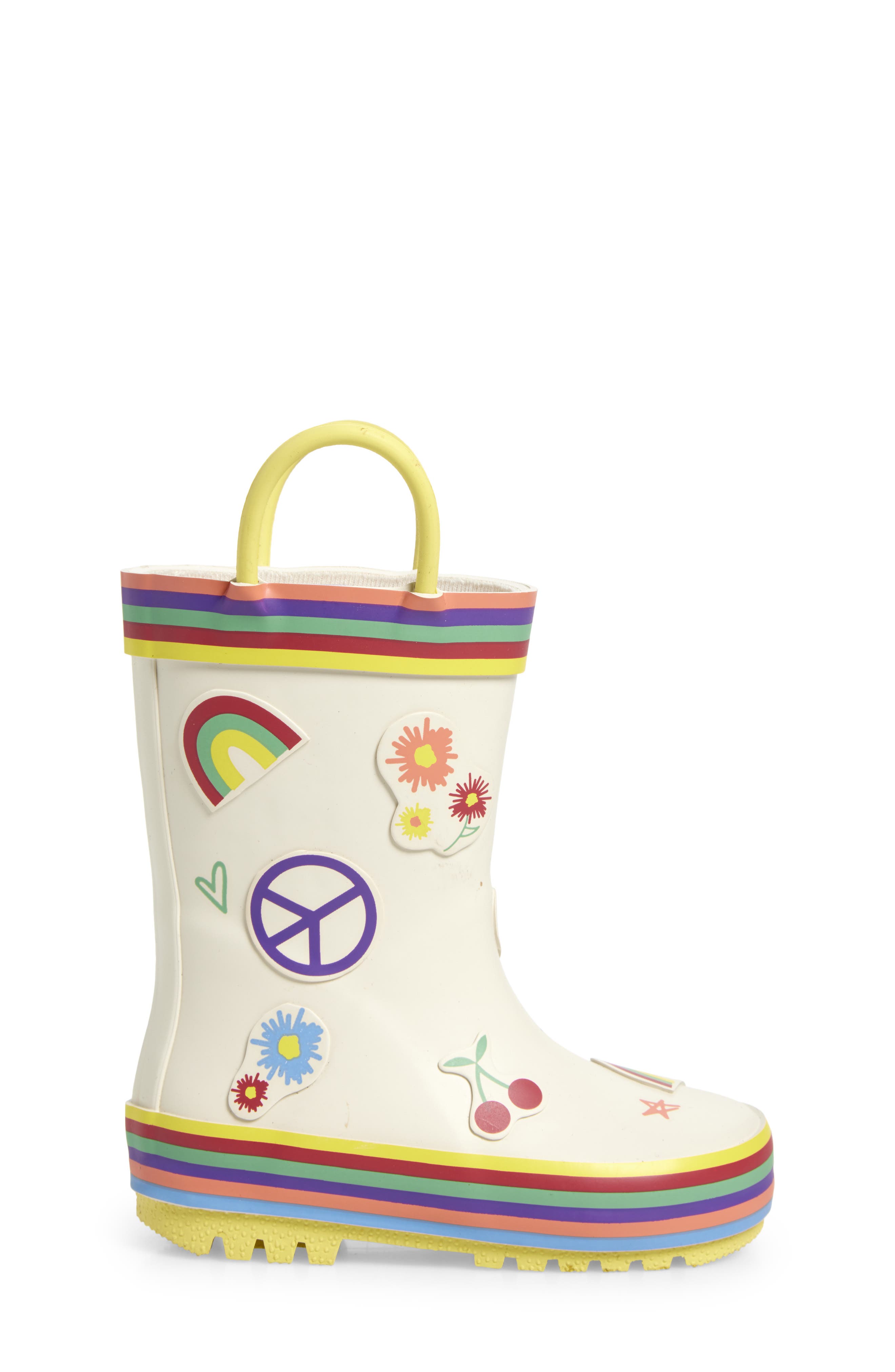 Tucker + Tate Kids' Rainey Rain Boot, Alternate, color, Ivory Multi