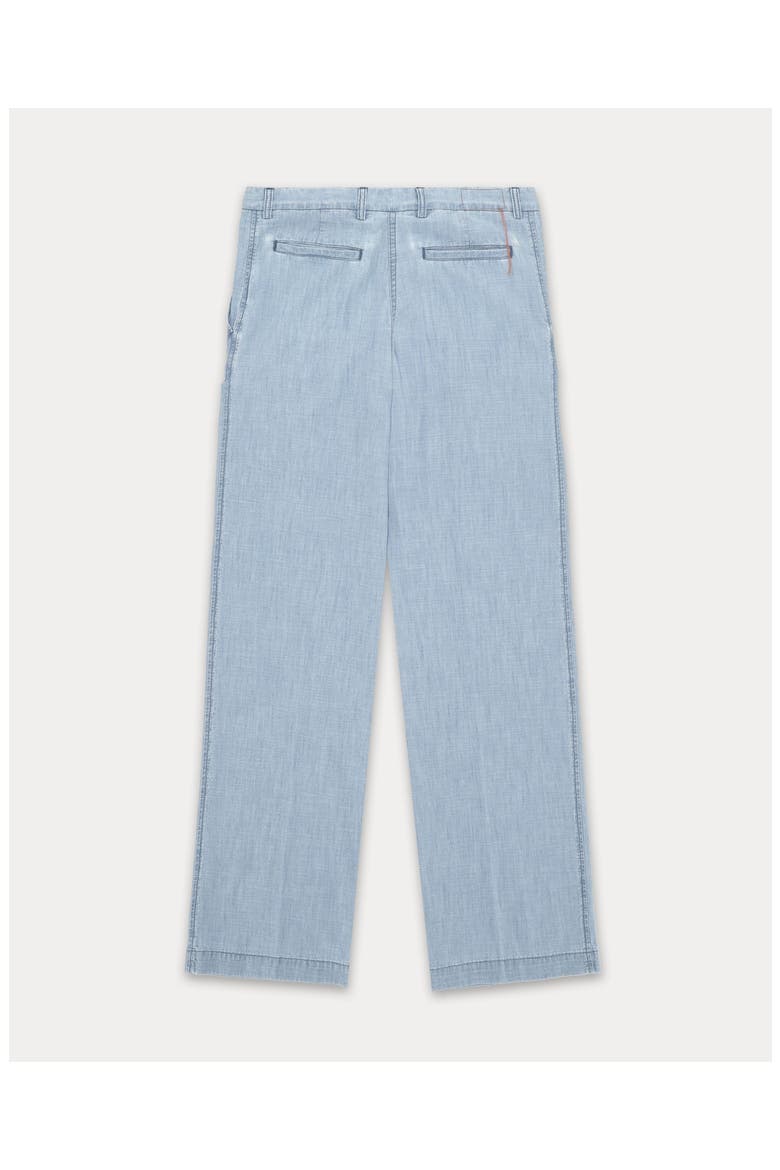 Jelene Chambray Trousers, Alternate, color, Bleach Wash