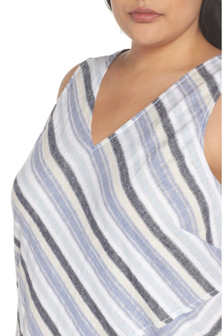 Stripe A-Line Maxi Dress, Alternate, color, BLUE ERIN STRIPE