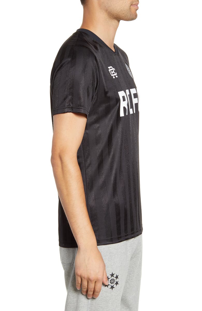 Reigning Champ Football Club Stripe V-Neck Jersey, Alternate, color,