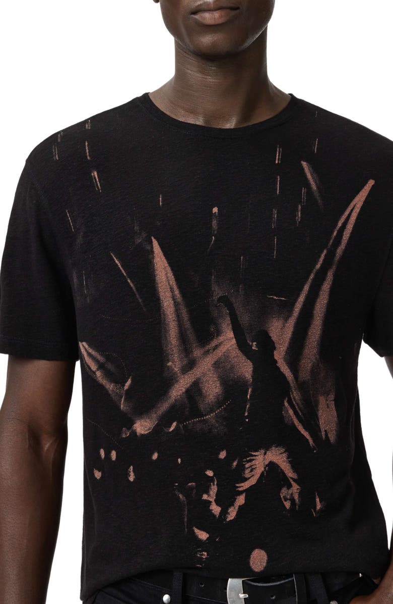John Varvatos Disco Lights Graphic T-Shirt, Alternate, color, Black