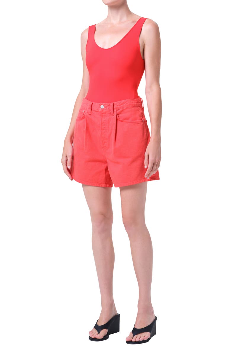 AGOLDE Tora Bodysuit, Alternate, color, Vermilion