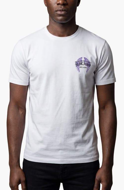Roberto Vino Chasing The Sun Slim Fit Tee In White