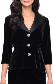 Alex Evenings Stretch Velvet Top