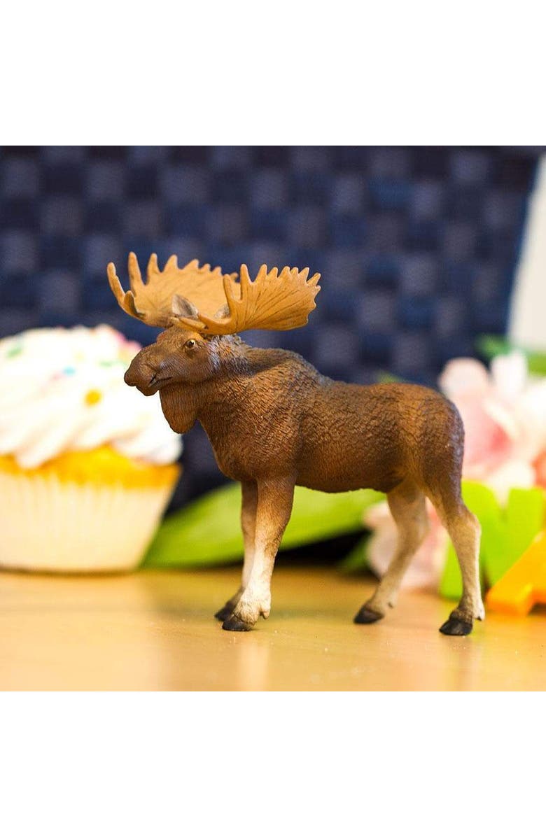 Safari Ltd. Bull Moose Kids Toy Figure, Alternate, color, NO COLOR