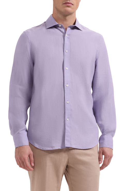 Axel Shaped Fit Linen Button-Up Shirt