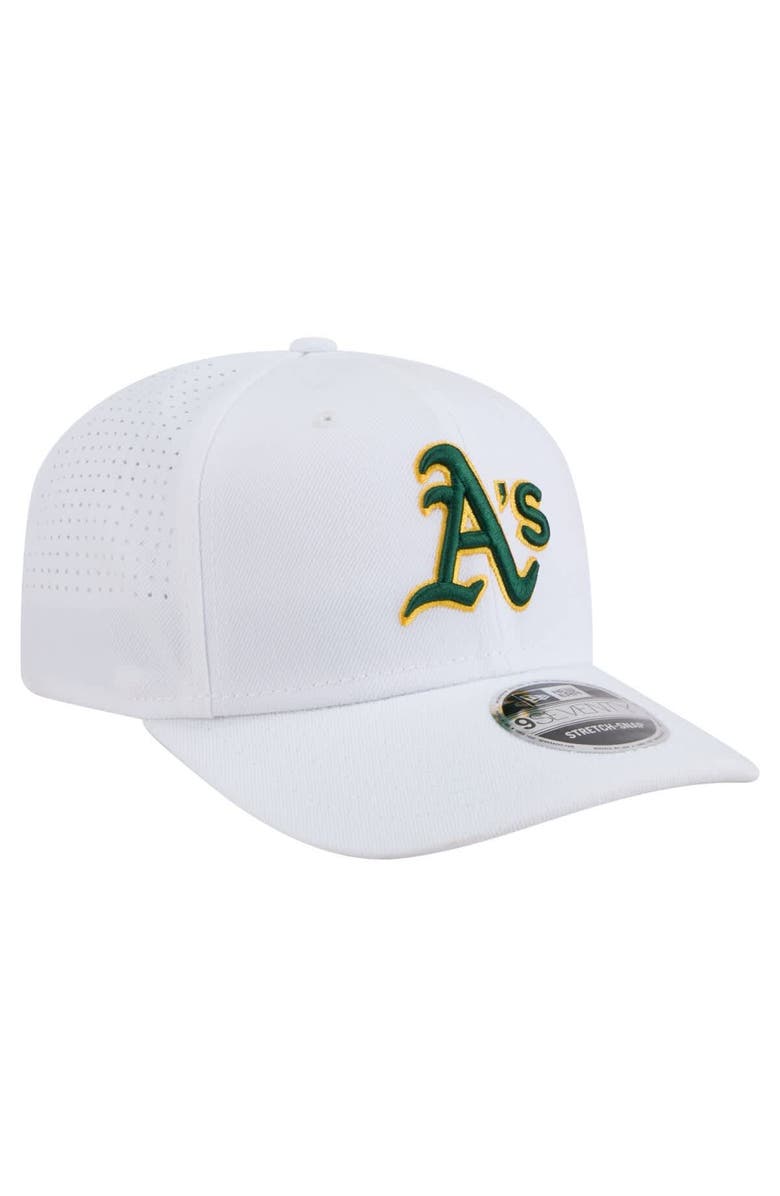 New Era Men's New Era White Athletics COOLERA 9SEVENTY Adjustable Hat, Alternate, color, White