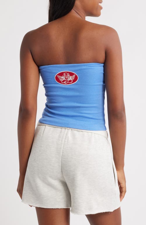 Boys Lie I'm The Captain Tube Top In Blue
