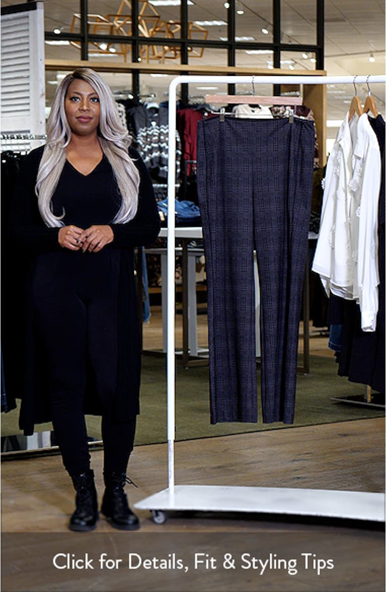 Plaid High Waist Ponte Knit Pants, sales video thumbnail