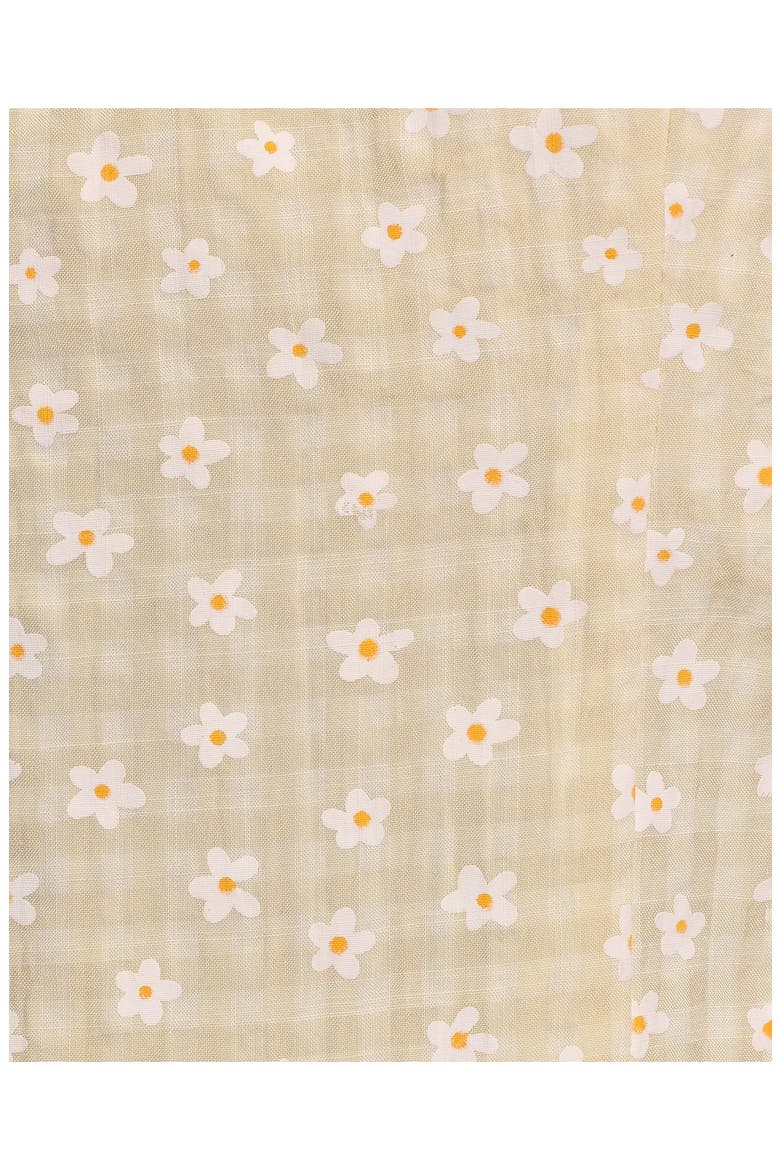 Capra Floral Gingham Tie Front Tank, Alternate, color, YELLOW GINGHAM