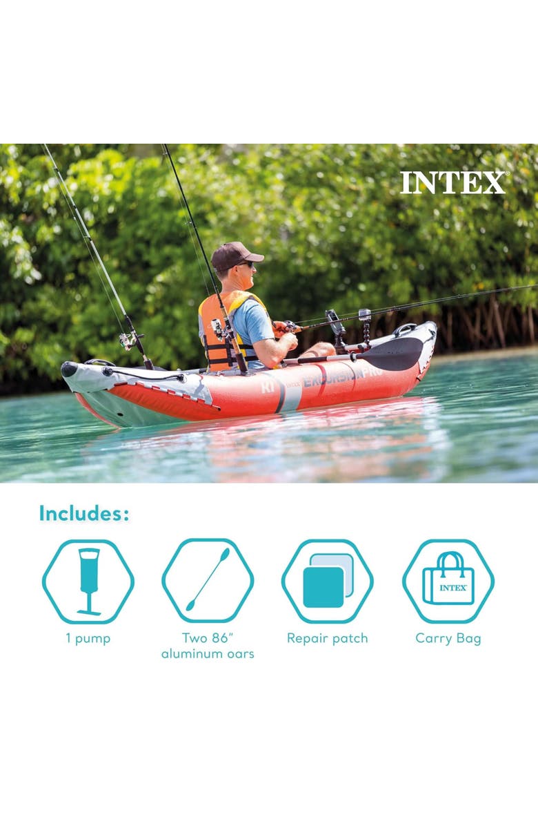 Intex 10 Foot Inflatable Kayak Set, Alternate, color, Multicolored
