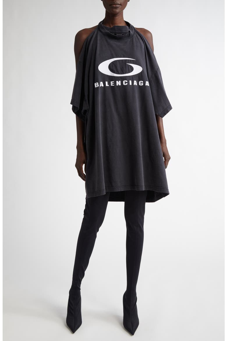 t shirt under halter dress Balenciaga Pulled T-Shirt (Women) Neon Blue
