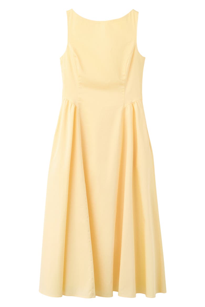 Nicole Drop Waist Midi Dress, Alternate, color, PASTEL YELLOW