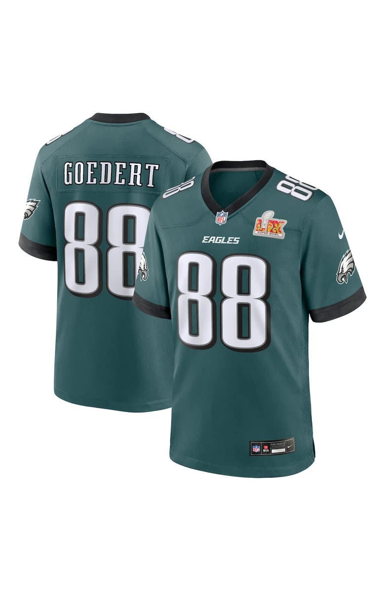 Nike Men's Nike Dallas Goedert Midnight Green Philadelphia Eagles Super Bowl LIX Game Player Jersey, Alternate, color, 