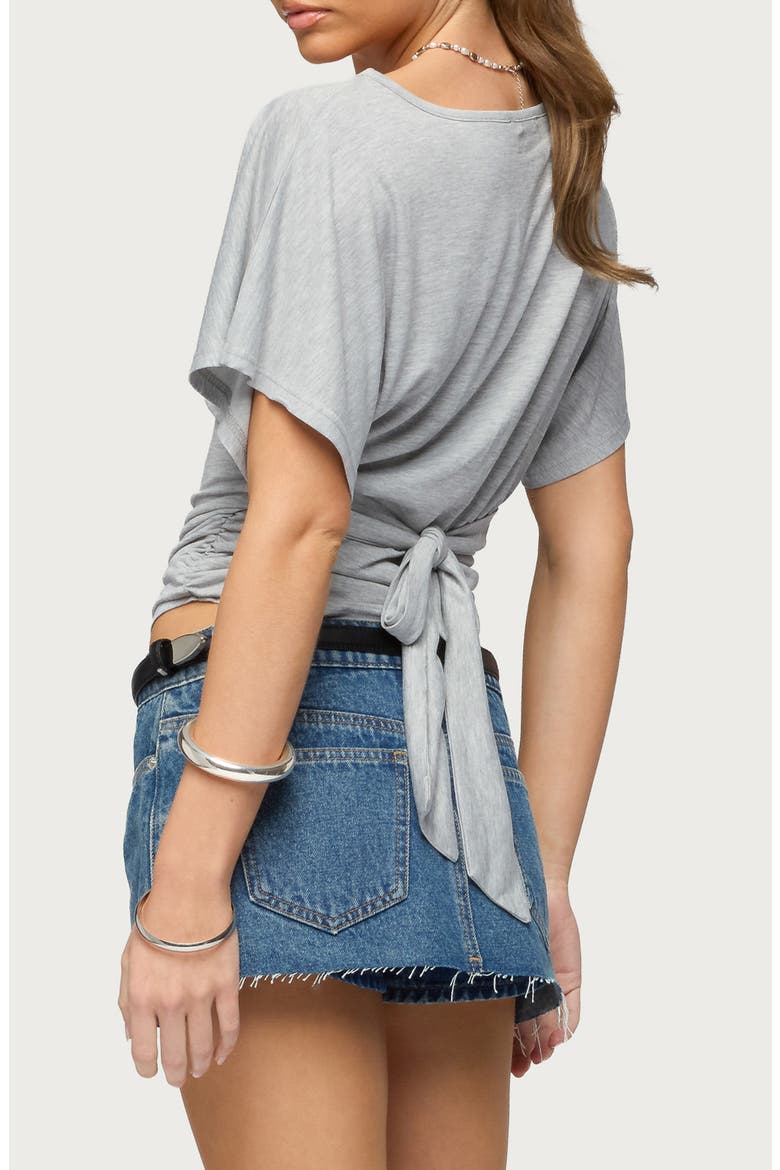 Abriana Ruched Waist Top, Alternate, color, GRAY-MELANGE