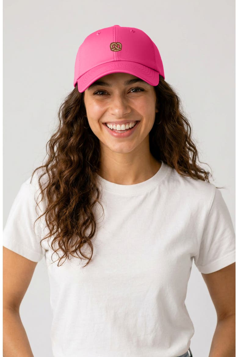 Pretzel Dad Cap, Main, color, Hot Pink