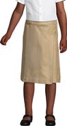 Lands' End School Uniform Girls Solid A-line Skirt Below the Knee