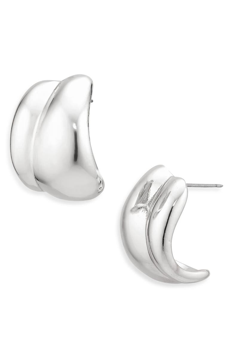 Cara Small Double Line Half Hoop Earrings, Main, color, 
