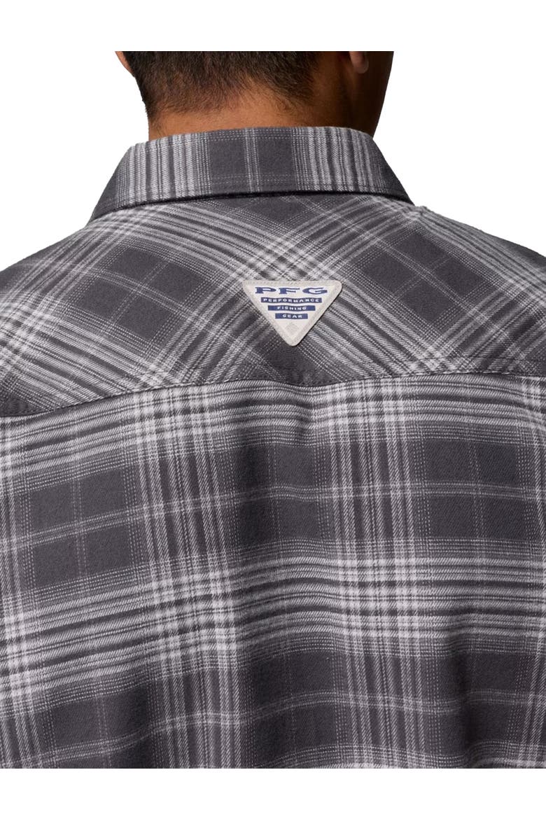 Big & Tall Pfg Topwater Tech Flannel Sport Shirt V2, Alternate, color, SHARK SHEER