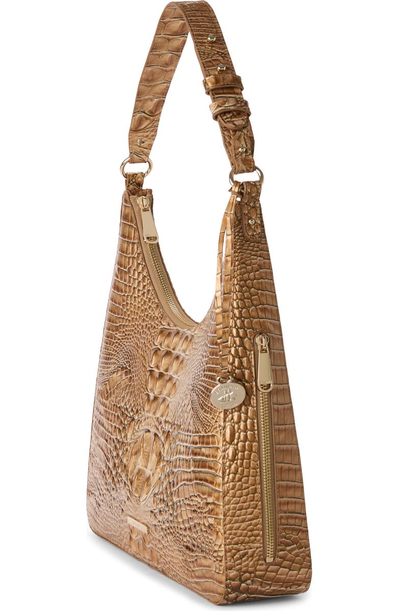 Brahmin Tabitha Croc Embossed Leather Shoulder Bag, Alternate, color,