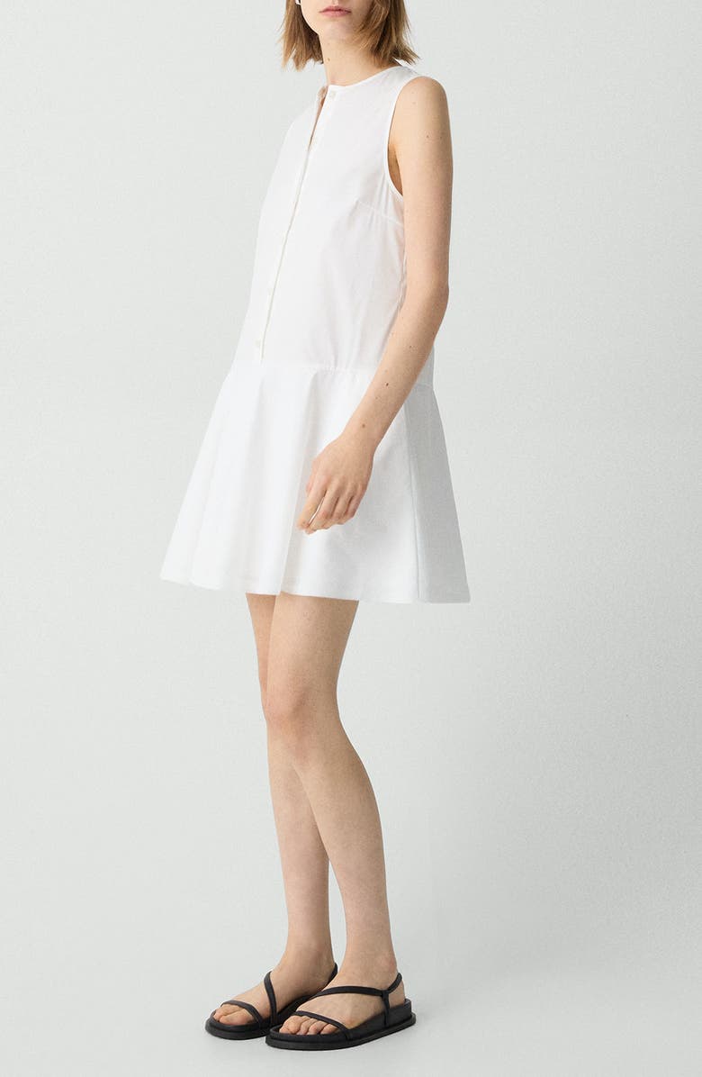 Theory Sleeveless Drop Waist Minidress, Alternate, color, White