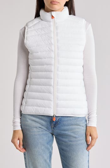 Save The Duck Noemi Quilted Puffer Vest In White