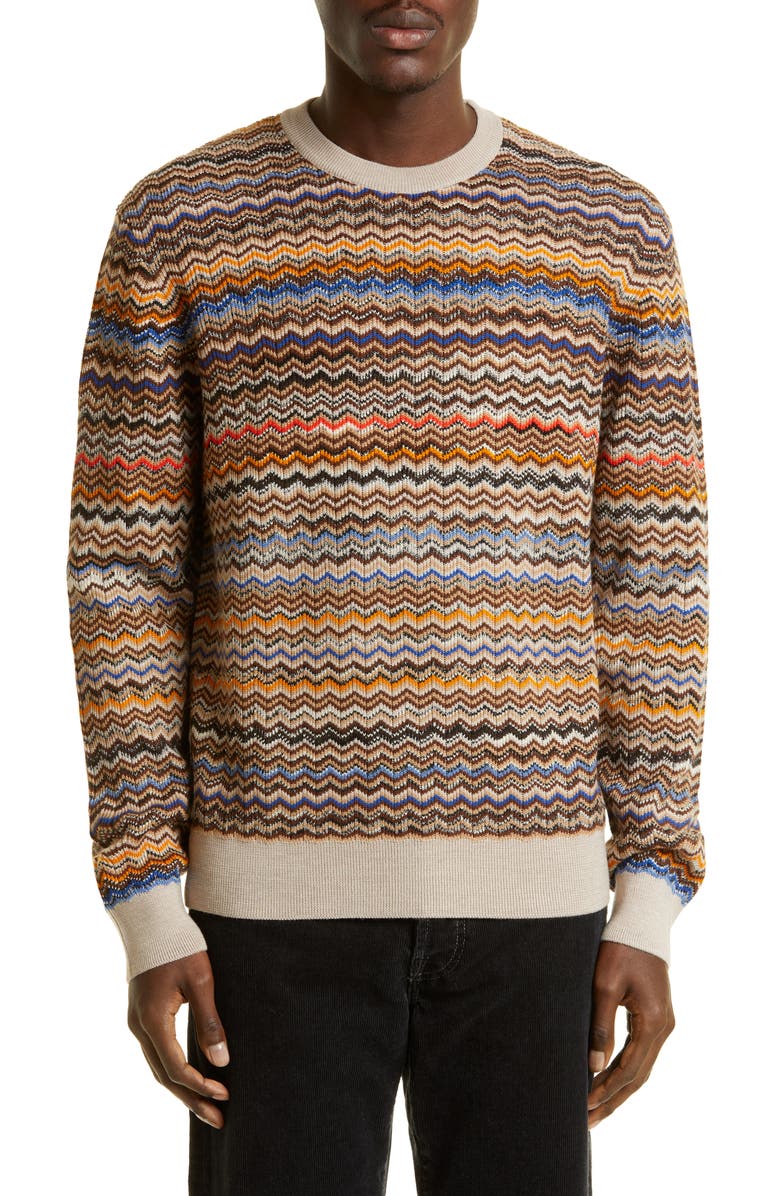 Missoni Wool Crewneck Sweater, Main, color, 