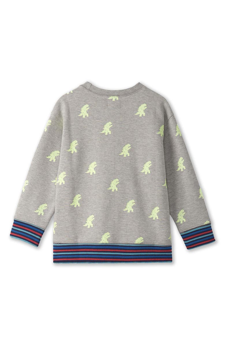 Hatley Kids' Monster Glow-in-the-Dark Sweatshirt, Alternate, color, Grey