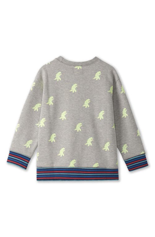 Hatley Kids' Monster Glow-in-the-dark Sweatshirt In Gray