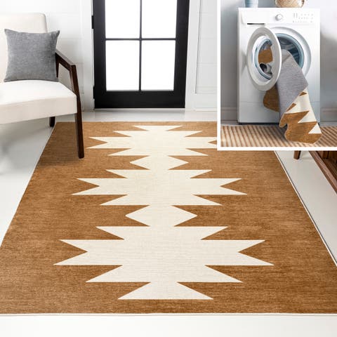 Chayton Minimalist Geometric Machine-Washable Area Rug