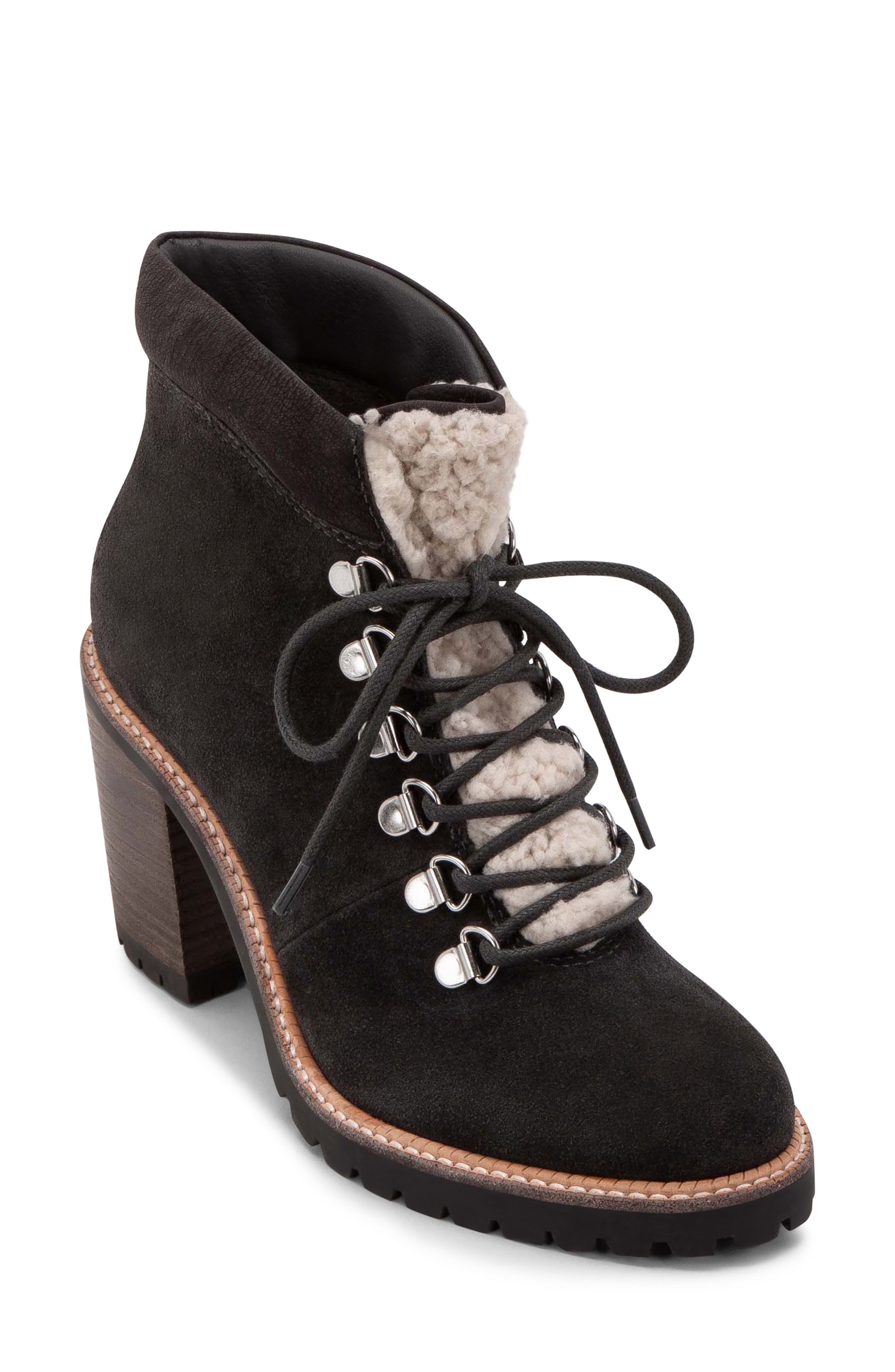 Dolce Vita Post Faux Shearling Trimmed Hiking Boot, Main, color, 