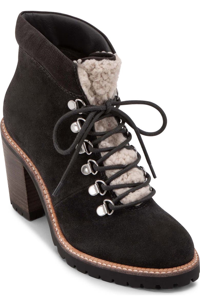 Dolce Vita Post Faux Shearling Trimmed Hiking Boot, Main, color,