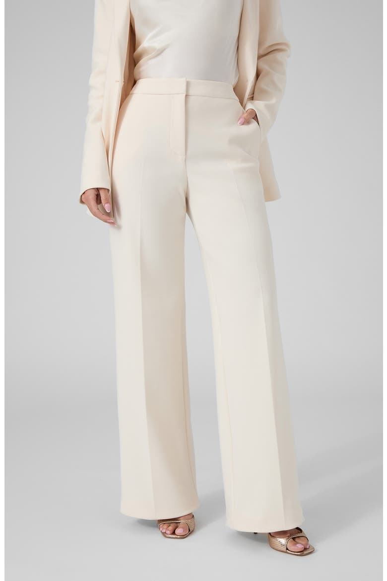 Viola Mid Rise Flare Pants, Alternate, color, EGGSHELL ECRU